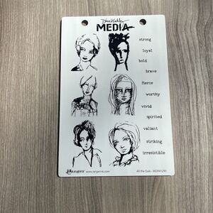 NEW Ranger MDR-41290 Dina Wakley Media Cling Stamps 6"X9"- All The Gals